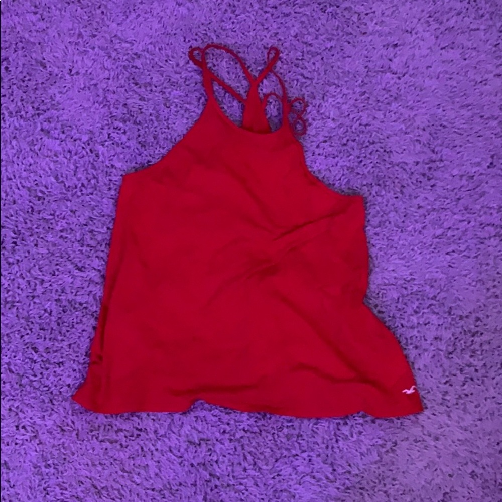 hollister red woman’s tank top